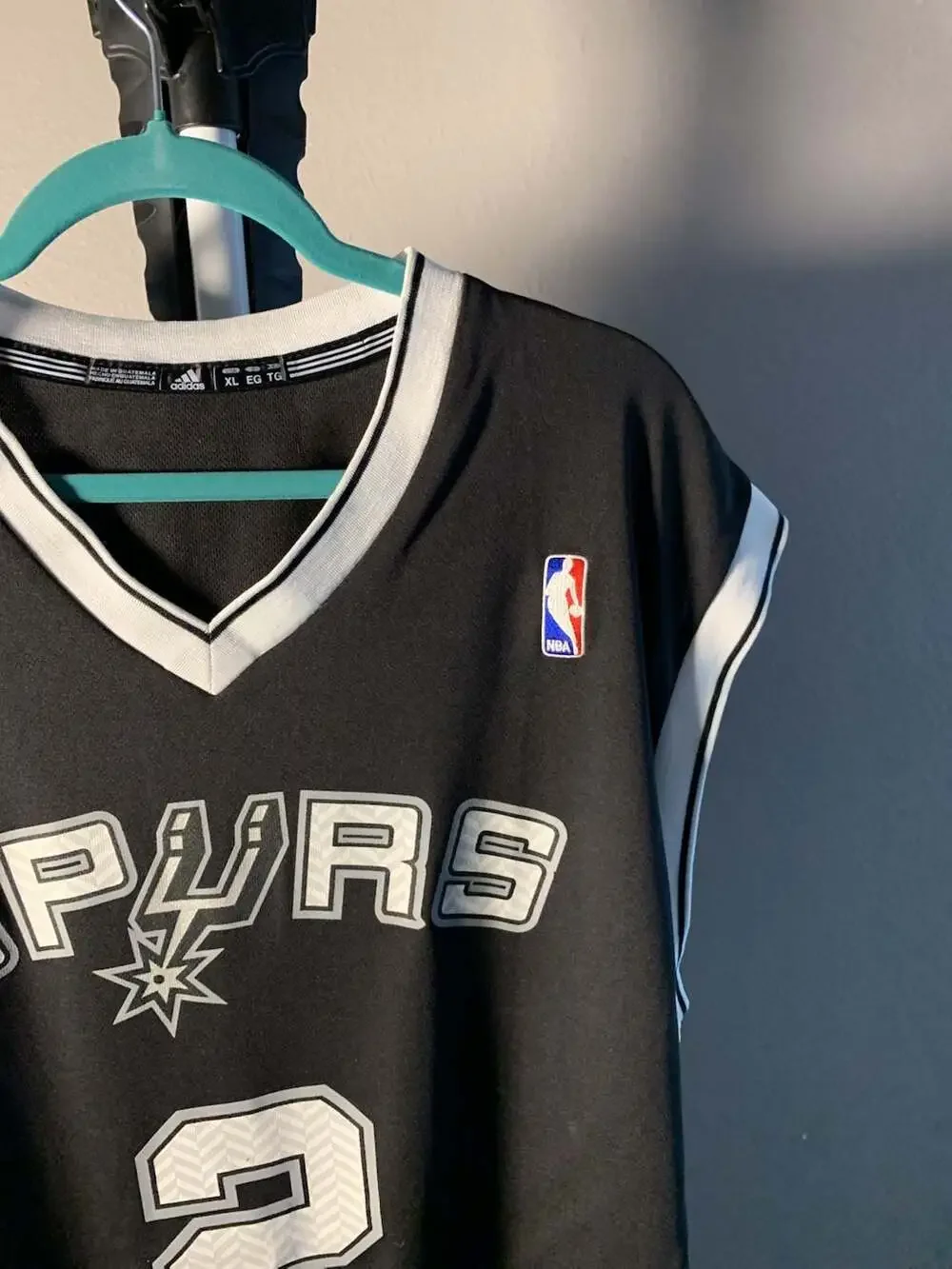 Adidas NBA San Antonio Spurs Kawhi Leonard #2 Black Jersey Men's Size XL